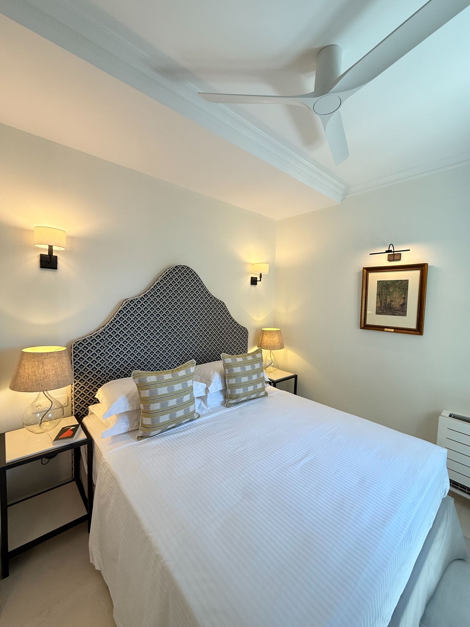 Double bedroom with balcony over the old town rooftops